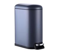 Relaxdays Rubbish, 10 litres, Soft-Close Mechanism, Removable Inner, Cosmetic Lid, Bath Bin, Grey, Plastic, iron, Gray, 10 L