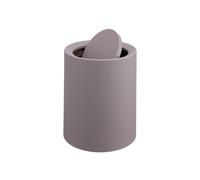 Relaxdays Rubbish Bin, 13 Litres, Swing Lid, Inner Bin, Matte Plastic, Round Waste Bin for Bathroom & Kitchen, Beige
