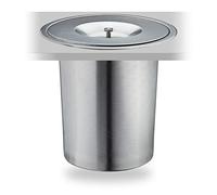 Waste bin Built-in Rubbish Container Stainless Steel Trash Can 8 litres