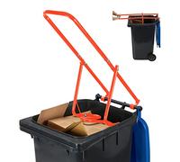 Relaxdays Rubbish Press for Wheelie Bins, Household Waste Compressor, Manual, Recycling Compactor, Steel, Red, 35 x 30.5 cm
