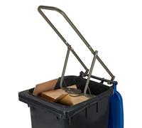 Relaxdays Rubbish Press for Wheelie Bins, Household Waste Compressor, Manual, Recycling Compactor, Steel, Brown, 41 x 35 x 95 cm