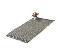 Relaxdays Runner Rug made of Leather & Cotton