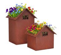 Relaxdays Rust garden houses set of 2