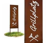 Relaxdays Rust-patina garden stake