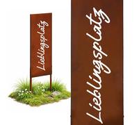 Relaxdays Rust-patina garden stake