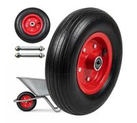 Relaxdays 2x sack truck wheels 4.00-6 solid rubber