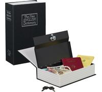 Relaxdays Safe, Steel Locking Compartment in Book Shape, with 2 Keys, HxWxD: 24
