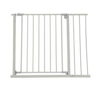 Relaxdays safety gate, 95-100 cm, no drilling required, for babies & toddlers, stairs & doorways, clamp-on gate, grey