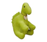 Relaxdays Sand-Filled Doorstop, Toy Dinosaur, for Children's Room, Anti Slam, Draft Protection, 18 x 13 x 24 cm, Green, Polyester