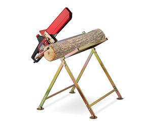 Relaxdays Sawhorse, Wood Sawing, 120 kg, Foldable, Work Bench and Chainsaw Holder, Firewood, Sturdy Steel, Metal, Gold