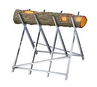 Relaxdays Sawhorse, Wood Sawing, Foldable, Load Capacity 150 kg, Chainsaws Frame, Steel, HWD: 80 x 80 x 82 cm, Silver