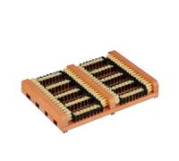 Relaxdays Scraper, Non-Slip Base, Wood, Outdoor Boot Cleaner, Shoe Brush, Brown/Black, Plastic, 5.5 x 36 x 26 cm