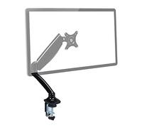 Relaxdays Screen Holder, Height Adjustable, Rotatable, Swivel, Tilt, 17-27 inch, VESA 75/100, Monitor Arm, Black, Steel, 47x11.5x43 cm