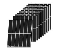 Relaxdays Self-Adhesive 3D Tile Stickers for Bathroom & Kitchen, 10 Pieces, 30x30 cm, Black
