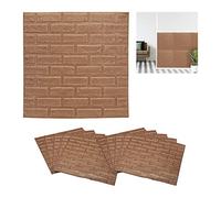 Relaxdays Self-Adhesive Wall Panels, Set of 10, Cut to Size, Modern Look, Stone Pattern, Paneling, 70 x 70 cm. Bronze