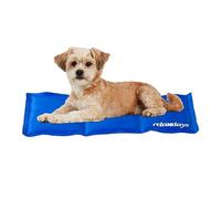 Relaxdays Self-Cooling Dog Mat, Wipeable, Gel Pad, Blanket for Animals, Polyester, Blue, 1 Piece