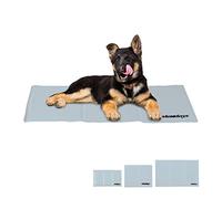 Relaxdays Self-Cooling Dog Mat, Wipeable, Gel Pad, Blanket for Animals, 50 x 90 cm, Grey