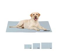 Relaxdays Self-Cooling Dog Mat, Wipeable, Gel Pad, Blanket for Animals, 60 x 100 cm, Grey, Polyester, 1 x 100 x 60 cm