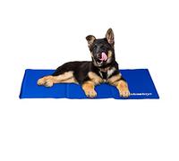 Relaxdays Self-Cooling Dog Mat, Wipeable, Gel Pad, Blanket for Animals, Polyester, Blue, 1 Piece, 10026314_975