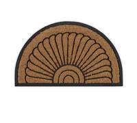 Relaxdays Semicircular rubber and coir welcome mat
