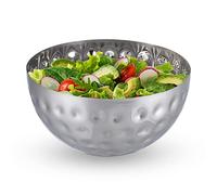 Relaxdays Serving Bowl, Silver, 25 cm