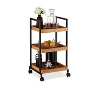 Serving trolley Multi-Purpose Cart 3 Shelves 4 Wheels Serving Cart 3 Tiers