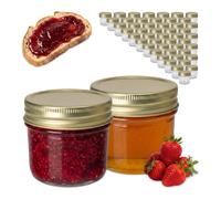 Relaxdays Set 120 ml twist-off jam jars