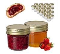 Relaxdays Set 120 ml twist-off jam jars