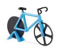 Relaxdays Set of 10 Bicycle Pizza Cutters Blue