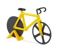 Relaxdays Set of 10 Bicycle Pizza Cutters Yellow