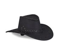 Relaxdays Set of 10 Cowboy Costume Hat Black