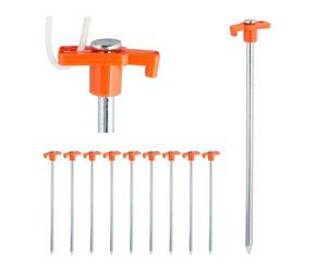 Relaxdays Set of 10 Heavy Duty Tent Pegs