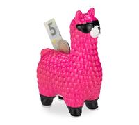 Relaxdays Set of 10 Lama Savings Banks Pink