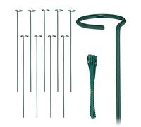 Relaxdays Set of 10 Metal Plant Supports