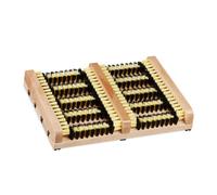 Relaxdays Set of 10 Outdoor Mats with Shoe Brush