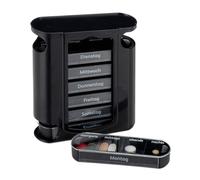 Relaxdays Set of 10 Pill Boxes 7-Day Black