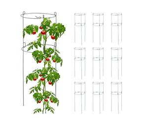 Relaxdays Set of 10 Plant Support Grow Rings