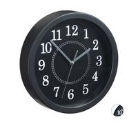 Relaxdays Set of 10 Round Wall Clocks Black - 20cm