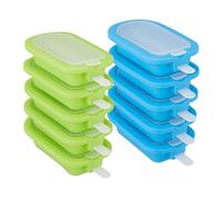 Relaxdays Set of 10 Silicone Popsicle Molds