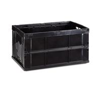 Relaxdays Set of 10 Sturdy Folding Boxes Black