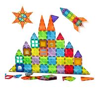 Relaxdays Set of 100 magnetic building blocks