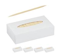 Relaxdays Set of 10000 Wooden Toothpicks