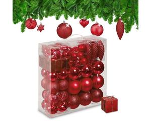 Relaxdays Set of 110 Christmas Baubles