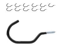 Relaxdays Set of 12 Bicycle Hooks in Black