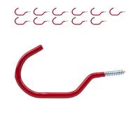 Relaxdays Set of 12 Bicycle Hooks in Red