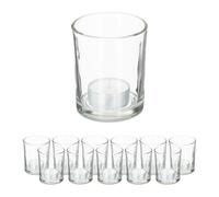 Relaxdays Set of 12 Clear Tealight Holders
