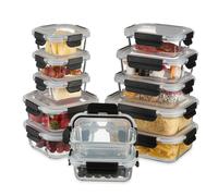 Relaxdays Set of 12 Glass Storage Containers