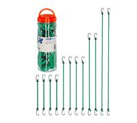 Relaxdays Set of 12 Green Bungee Cords in 4 Sizes