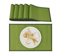 Relaxdays Set of 12 Place Mats Green