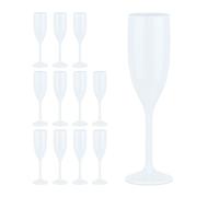 Relaxdays Set of 12 Plastic Champagne Flutes